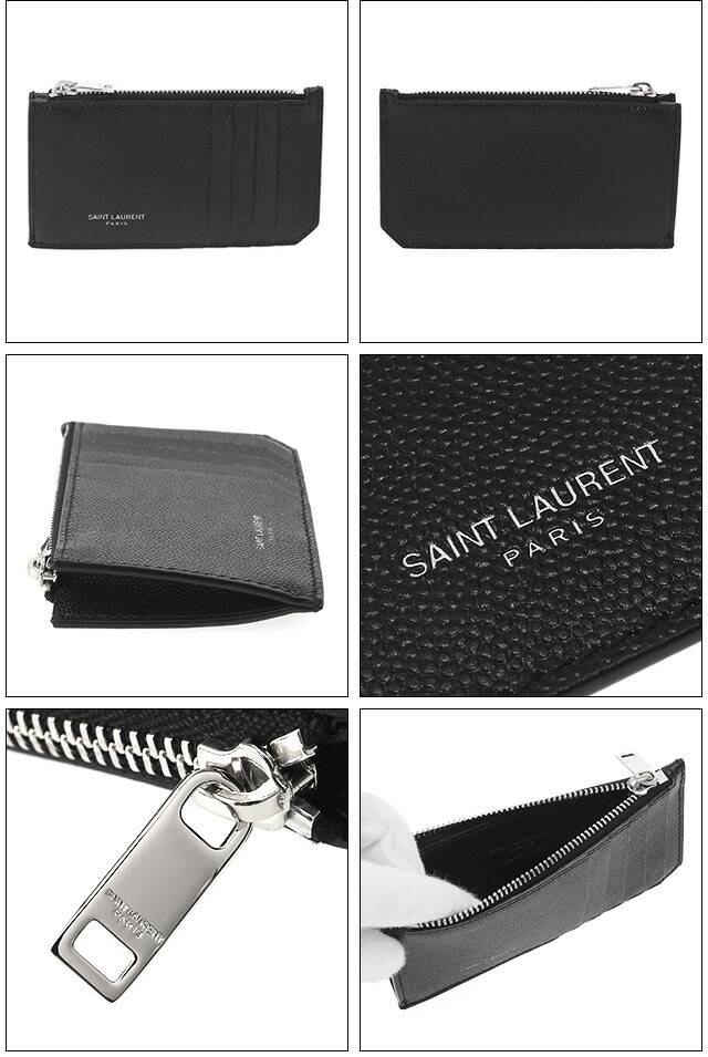 サンローラン SAINT LAURENT キャビアスキン 小銭入れ付きカードケース コインケース 609362 BTY0N 1000[並行輸入/海外正規品/返品可]★クーポン5%OFF_2