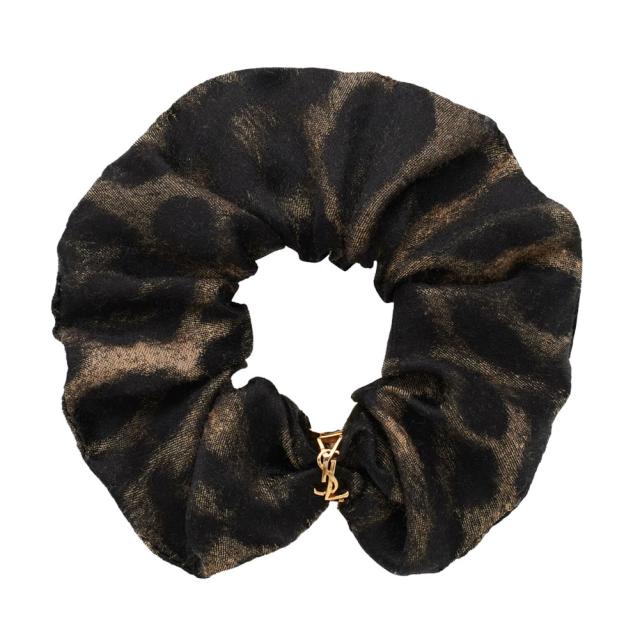 サンローラン SAINT LAURENT PARIS カサンドラ シュシュ シルク カシミヤ ジャカード ヘアアクセサリー ヘアゴム 843175 3YS36 9780【並行輸入/海外正規品/返品可】★クーポン5%OFF