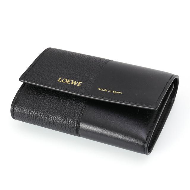 ロエベ LOEWE バーティカル スモールウォレット スムースグレインカーフ 三つ折りミニ財布 ブラック C612S33X01 1100 [並行輸入/海外正規品/返品可]★クーポン5%OFF_3