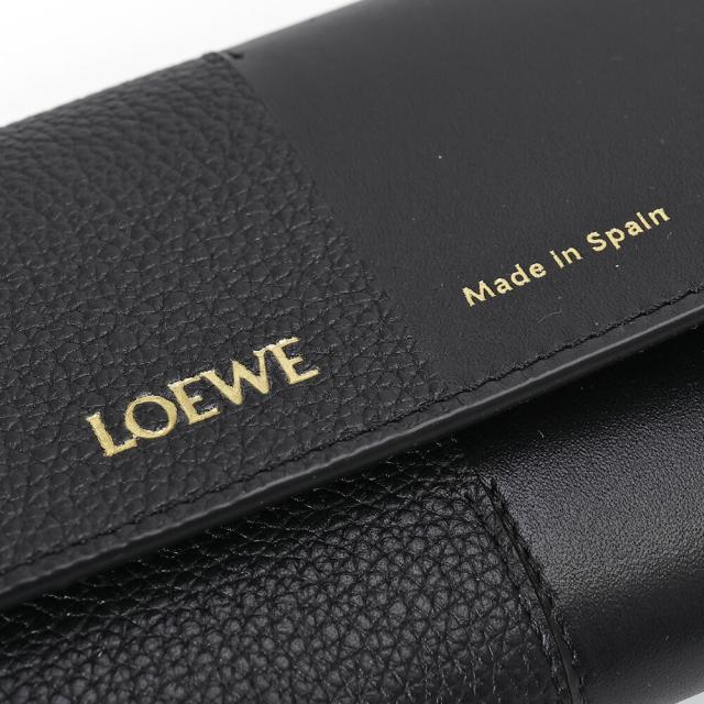 ロエベ LOEWE バーティカル スモールウォレット スムースグレインカーフ 三つ折りミニ財布 ブラック C612S33X01 1100 [並行輸入/海外正規品/返品可]★クーポン5%OFF_5