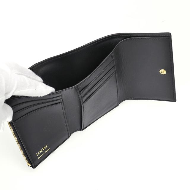 ロエベ LOEWE バーティカル スモールウォレット スムースグレインカーフ 三つ折りミニ財布 ブラック C612S33X01 1100 [並行輸入/海外正規品/返品可]★クーポン5%OFF_7