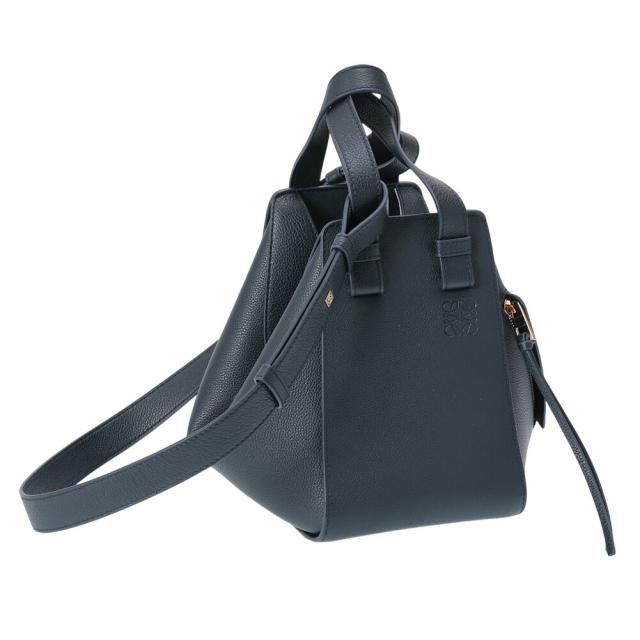 【クーポン5%OFF】ロエベ／LOEWE HAMMOCK COMPACT BAG・コンパクト ハンモックバッグ(ソフトグレインカーフ) アナグラムエンボス・3WAY ハンド&ショルダーバッグ(ディープネイビー) A538H13X23 5544／DEEP NAVY[返品無料]
