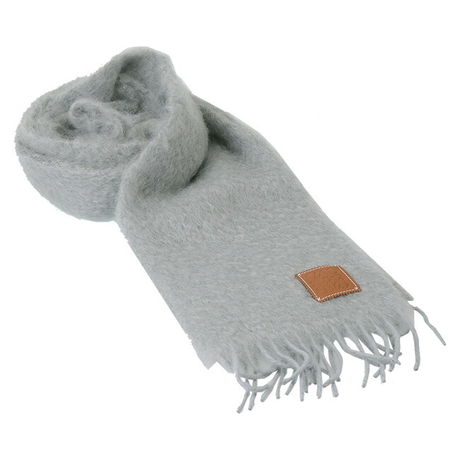 loewe マフラー グレー ロエベマフラー LOEWE ウールマフラー グレー系