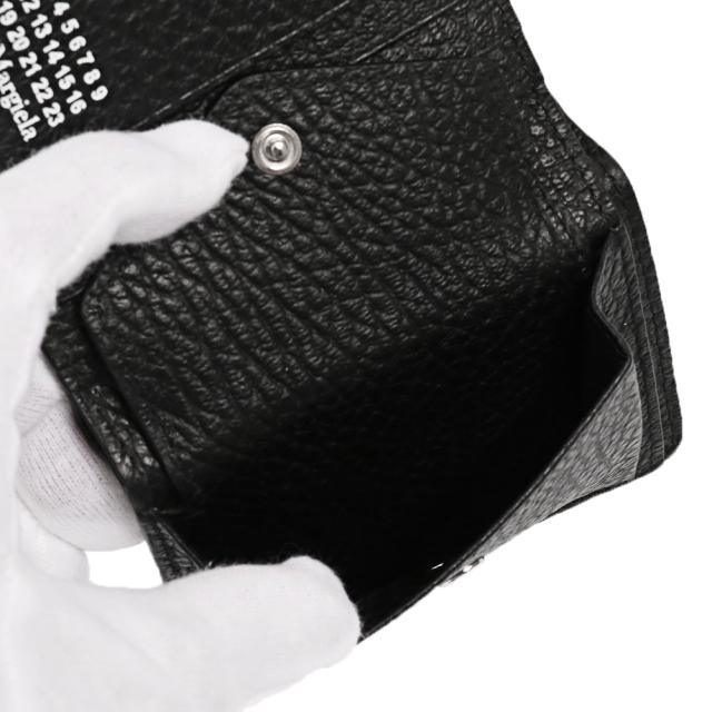 【ポイント5倍】メゾンマルジェラ／MAISON MARGIELA グレインレザー ポッパー ウォレット 2つ折り財布・ミニウォレット(ブラック) S56UI0140 P4455 T8013／BLACK[返品OK]