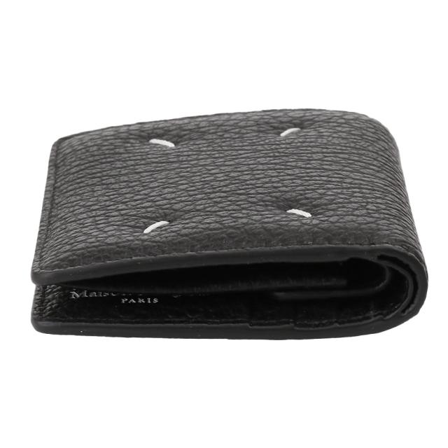 【ポイント5倍】メゾンマルジェラ／MAISON MARGIELA グレインレザー ポッパー ウォレット 2つ折り財布・ミニウォレット(ブラック) S56UI0140 P4455 T8013／BLACK[返品OK]