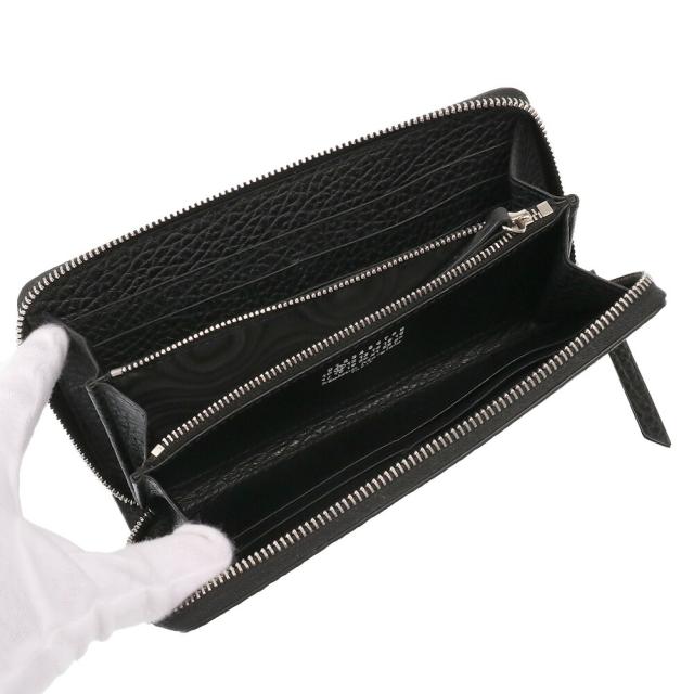 メゾンマルジェラ MAISON MARGIELA グレイニーレザー・ジップアラウンドウォレット ラウンドファスナー長財布 ブラック S56UI0110 P4455 T8013 [並行輸入/海外正規品/返品可]★クーポン5%OFF_6