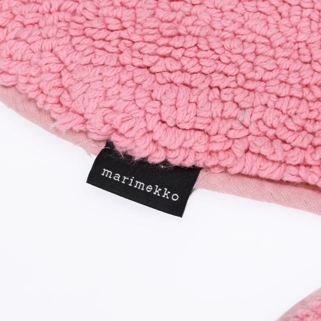 マリメッコ／MARIMEKKO UNIKKO BATH MAT 73x74 cm・ウニッコバスマット 北欧・花柄・オーガニックコットン・フロアマット・足ふきマット (ピンク×オレンジ) 75746 320／PINK*ORANGE_3