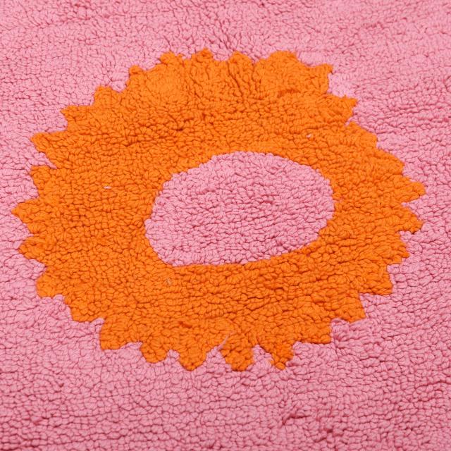 マリメッコ／MARIMEKKO UNIKKO BATH MAT 73x74 cm・ウニッコバスマット 北欧・花柄・オーガニックコットン・フロアマット・足ふきマット (ピンク×オレンジ) 75746 320／PINK*ORANGE_4