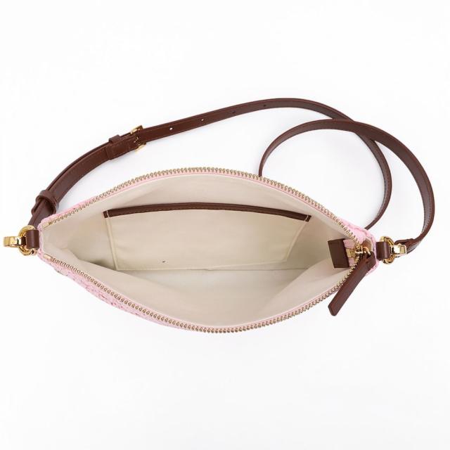 マルニ／MARNI PAPER RAFFIA SEASIDE POUCH・ペーパーラフィア製 シーサイドポーチ ショルダーバッグ・ロゴ入り・ポシェット・ポーチ PHMO0046U0 P9110 ZP200／ローズピンク×ポンペイレッド×キャロットオレンジ[返品OK]★クーポン5%OFF_8