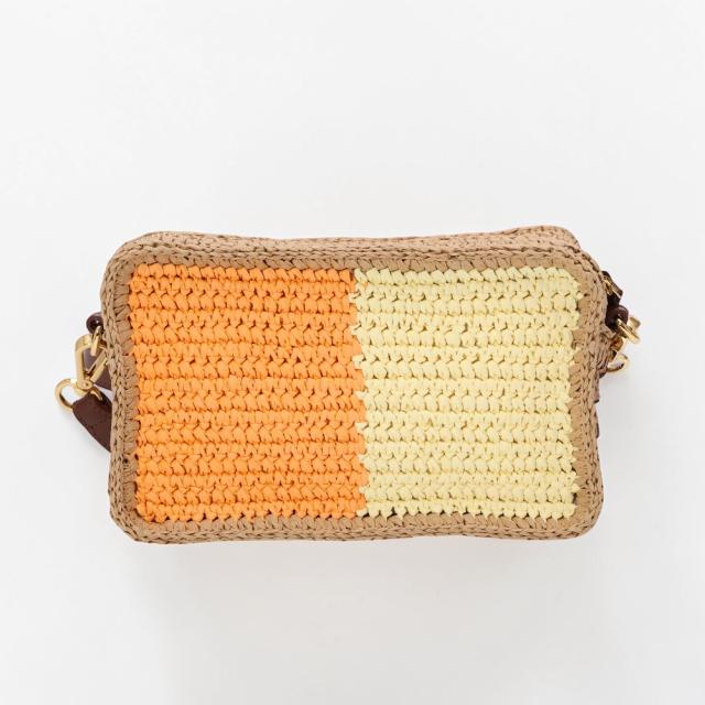 マルニ／MARNI SEASIDE シーサイド カメラバッグ ショルダーバッグ・ラフィア・ロゴ入り・ミニバッグ(イエロー×オレンジ・ピンク×ワインレッド) SBMP0276U0 P9110 ZP196・ZP198[返品OK]★クーポン5%OFF_3