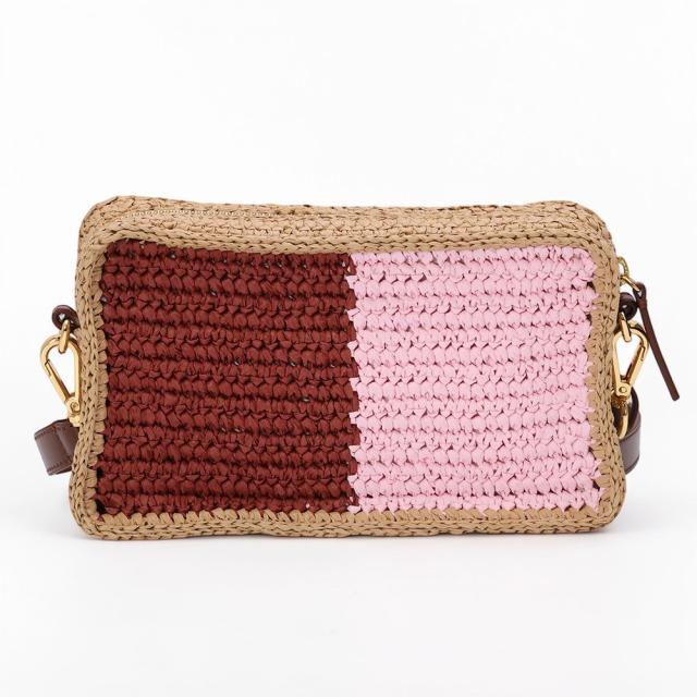マルニ／MARNI SEASIDE シーサイド カメラバッグ ショルダーバッグ・ラフィア・ロゴ入り・ミニバッグ(イエロー×オレンジ・ピンク×ワインレッド) SBMP0276U0 P9110 ZP196・ZP198[返品OK]★クーポン5%OFF_14