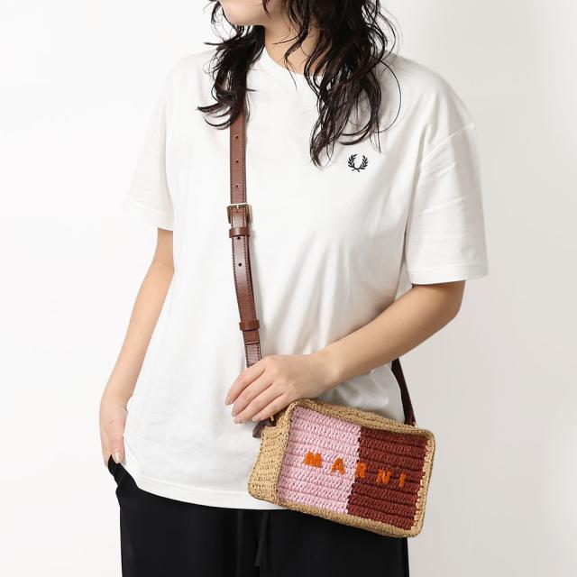 マルニ／MARNI SEASIDE シーサイド カメラバッグ ショルダーバッグ・ラフィア・ロゴ入り・ミニバッグ(イエロー×オレンジ・ピンク×ワインレッド) SBMP0276U0 P9110 ZP196・ZP198[返品OK]★クーポン5%OFF_17