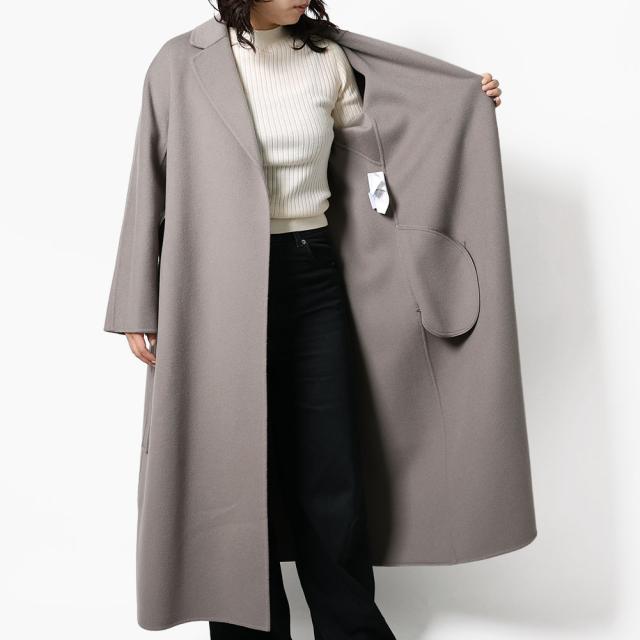 エス マックスマーラ S' MAX MARA ESTURIA エストゥリア ピュア ヴァージンウール ダブルフェイス コート レディース ベルト付き ロング丈 グレー 069 2529016081600 [並行輸入/海外正規品/訳あり]★クーポン5%OFF_6