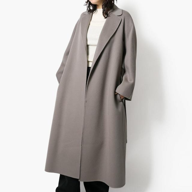 エス マックスマーラ S' MAX MARA ESTURIA エストゥリア ピュア ヴァージンウール ダブルフェイス コート レディース ベルト付き ロング丈 グレー 069 2529016081600 [並行輸入/海外正規品/訳あり]★クーポン5%OFF_3