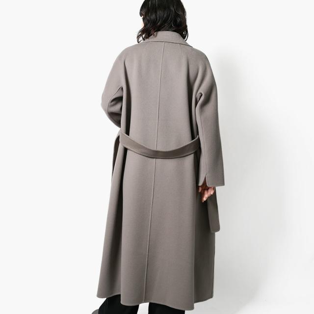 エス マックスマーラ S' MAX MARA ESTURIA エストゥリア ピュア ヴァージンウール ダブルフェイス コート レディース ベルト付き ロング丈 グレー 069 2529016081600 [並行輸入/海外正規品/訳あり]★クーポン5%OFF_5