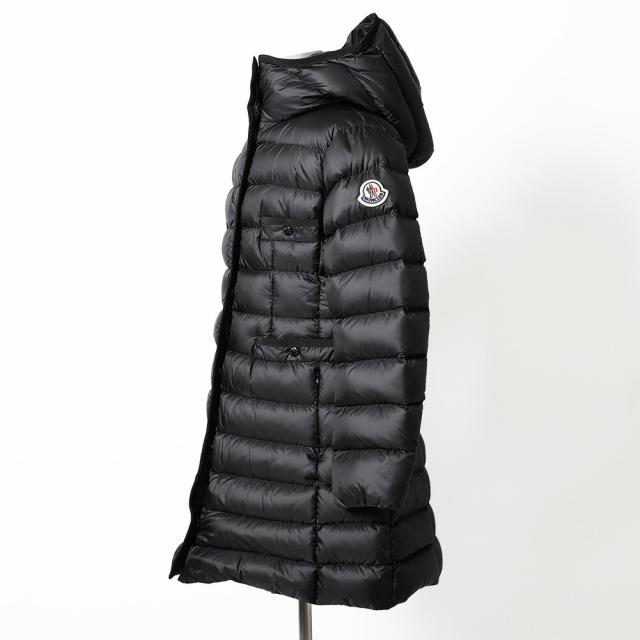 モンクレールジュニア・キッズ・ガールズ／MONCLER JUNIOR HIRMA ・ヒルマフード付き・マットナイロン・ロングダウンジャケット・コート(ブラック) 1C00022 595FE 999／J2／BLACK／8A・10A・12A・14A[返品OK]★クーポン5%OFF_5