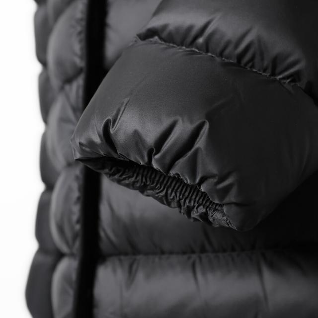 モンクレールジュニア・キッズ・ガールズ／MONCLER JUNIOR HIRMA ・ヒルマフード付き・マットナイロン・ロングダウンジャケット・コート(ブラック) 1C00022 595FE 999／J2／BLACK／8A・10A・12A・14A[返品OK]★クーポン5%OFF_11