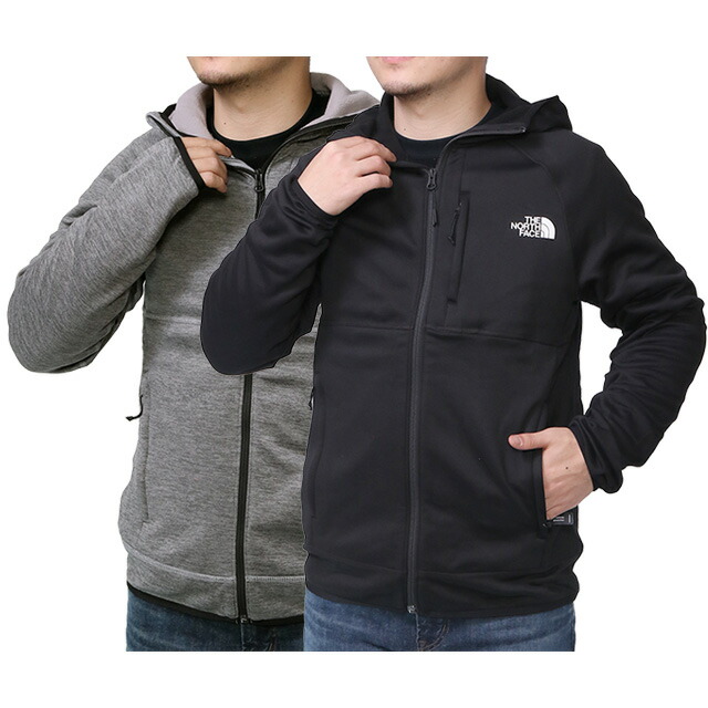 【タイムセール＆クーポン5%OFF】ザ・ノースフェイス／THE NORTH FACE MEN’S CANYONLANDS HOODIE・メンズ キャニオンランズ フーディーフード付きジップアップパーカー・フリース・アウトドア(グレー・ブラック) NF0A5G9U DYY1・JK31／MEDIUM GREY・BLACK[返品無料]