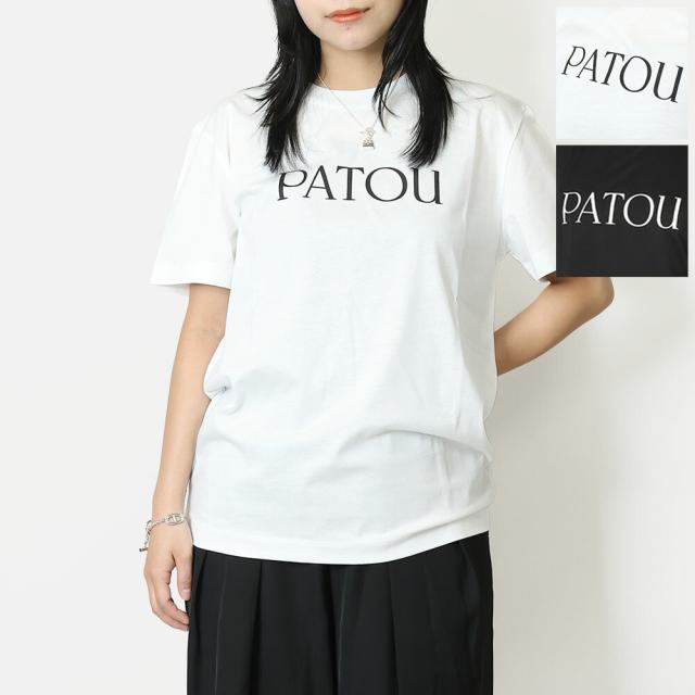 【クーポン5%OFF】パトゥ／PATOU オーガニックコットン パトゥロゴTシャツ ロゴ半袖クルーネックTシャツ(ホワイト・ブラック) JE0299999 001W・ 999B／WHITE・BACK[返品無料]