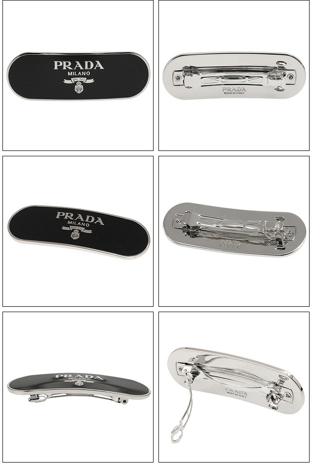 プラダ PRADA メタルロゴデザイン ヘアクリップ バレッタ ヘアアクセサリー 1IF022[並行輸入/海外正規品/返品可]★クーポン5%OFF_2