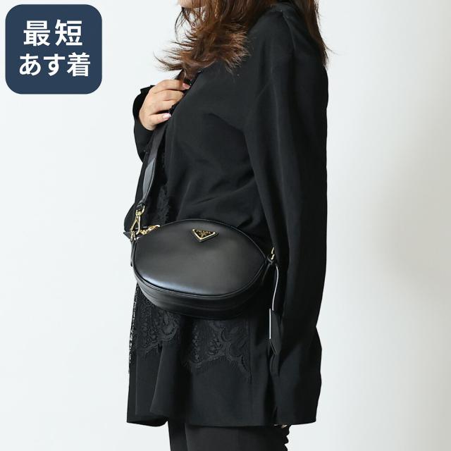 【クーポン5%OFF】プラダ／PRADA プラダ シティレザー ミニショルダー ショルダーバッグ(ブラック) 1BH212 CITY CALF 2AIX(V NVM) F0002 NERO[返品無料]