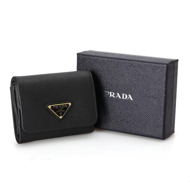 プラダ／PRADA ”サフィアーノトライアングル 財布” 3つ折り財布・ミニ