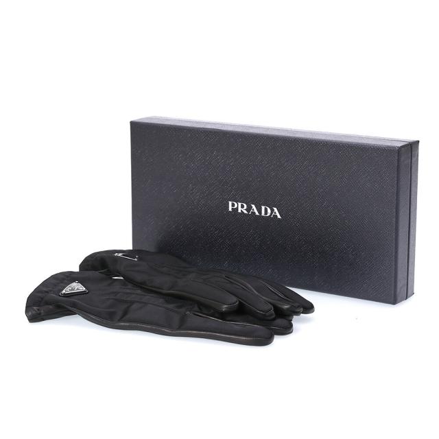 HOT，新品 レザーグローブ 黒革手袋 プラダ PRADA