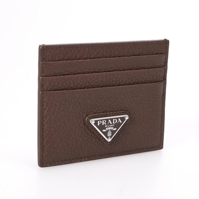 【クーポン5%OFF】プラダ／PRADA ヴィッテロダイノレザー カードケース トライアングルロゴ(ブラウン) 2MC025 VIT.DAINO TRIANGOLO BRUCIATO(2E54) F0038／BROWN[返品無料]
