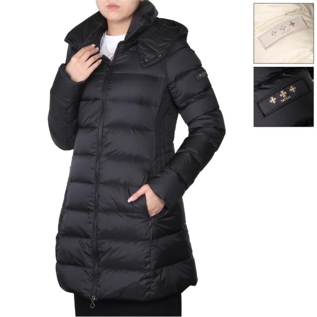 【クーポン5%OFF】タトラス／TATRAS POLITEAMA・ポリテアマベーシックライン・Aライン美シルエット・レディースマットナイロン・ミドル丈ダウンコート・ロングダウン(ブラック・アイボリー・ネイビー) LTAT24A4694-D 01・15・40[返品無料]