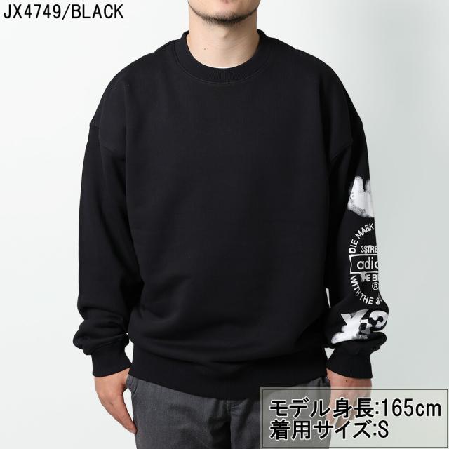 アディダス ワイスリー adidas Y-3 Y-3 GRAPHIC CREW SWEAT グラフィック クルースウェット 長袖 プルオーバー トレーナー JX4749[並行輸入/海外正規品/返品可/サイズ交換可]★クーポン5%OFF_1