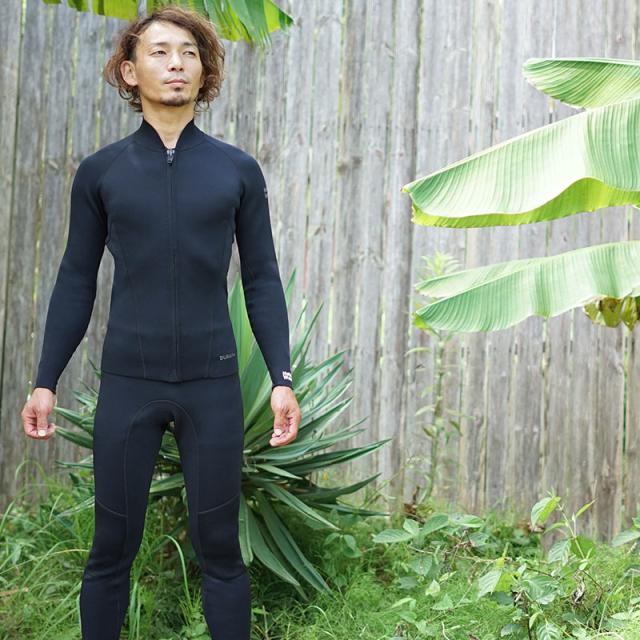 ウェットスーツ メンズ 2ピース 2.5mm×1.5mm ロングジョン ジャケット スキン ストレッチ ジャージ 日本人サイズ サーフィン SUP ダイビング シュノーケリング ヘレイワホ HeleiWaho CLASSICシリーズ 海水浴 ビーチアイテム 海遊び