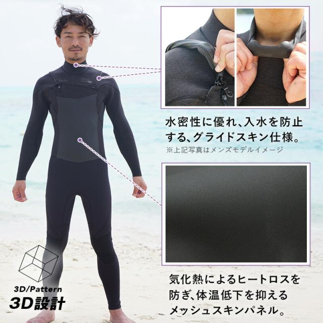 フルスーツ 3mm ウェットスーツ メンズ チェストジップ スーパーストレッチ ジャージ 運動性 耐久性 日本人サイズ サーフィン SUP ダイビング シュノーケリング ヘレイワホ HeleiWaho POPLIFEシリーズ 海水浴 ビーチアイテム 海遊び