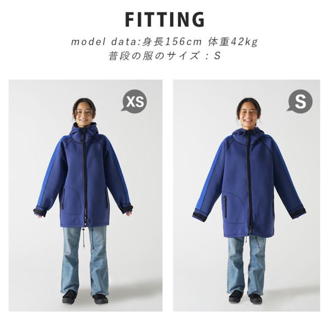 ウェットスーツ コート メンズ レディース 防寒 防風 防水（撥水） 保温 厚手 ジャージ素材 ネオプレーン フード付き アウター ジャケット マリン アウトドア ダイビング サーフィン 釣り バイク SUP ボートコート マリンコート The Standard スタンダード