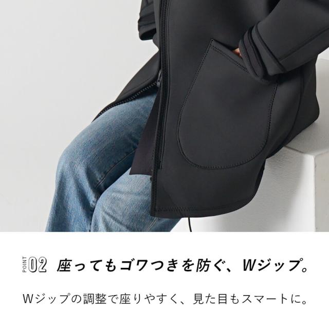 ウェットスーツ コート メンズ レディース 防寒 防風 防水（撥水） 厚手 スキン素材 ネオプレーン フード付き アウター ジャケット マリン アウトドア ダイビング サーフィン 釣り バイク SUP ボートコート マリンコート The Standard スタンダード