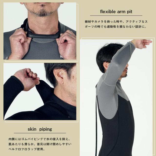フルスーツ 3mm ウェットスーツ メンズ 両面ジャージ 手足首ファスナー付 耐久性 着脱性 日本人サイズ サーフィン SUP ダイビング シュノーケリング ヘレイワホ HeleiWaho ToughLineシリーズ 海水浴 ビーチアイテム 海遊び