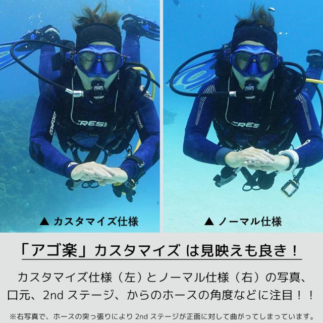 レギュレーター フレックス ホース 75cm The Standard ザ・スタンダード ダイビング アクセサリー パーツ 交換用ホース スイベル アダプター 一体型 アゴ楽 あごらく_5