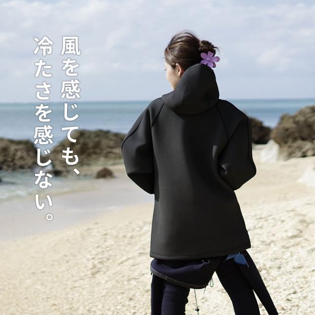 ウェットスーツ コート メンズ レディース 防寒 防風 防水（撥水） 厚手 スキン素材 ネオプレーン フード付き アウター ジャケット マリン アウトドア ダイビング サーフィン 釣り バイク SUP ボートコート マリンコート The Standard スタンダード