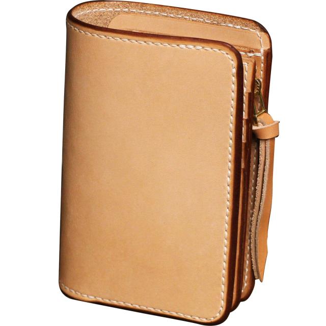 財布 メンズ 二つ折り 栃木レザー 二つ折り財布 ヌメ革 ミドル