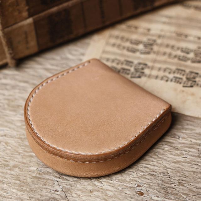 ヌメ革 馬蹄型 小銭入れ コインケース 栃木レザー 本革 サドルレザー