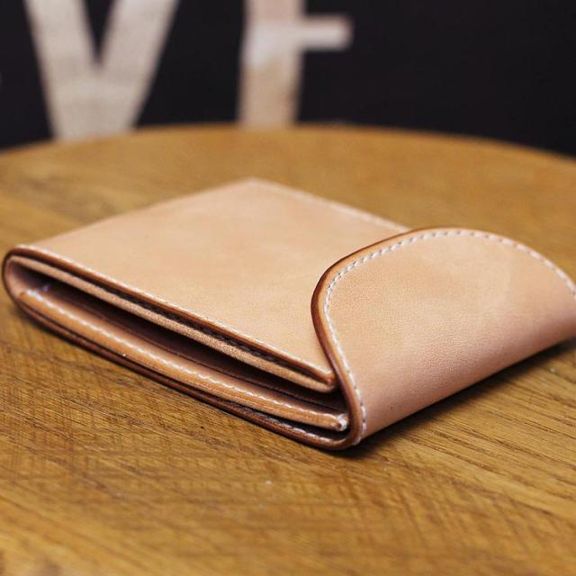 小さい財布 三つ折り財布 栃木レザー ヌメ革 ミニ財布 ヌメ革財布