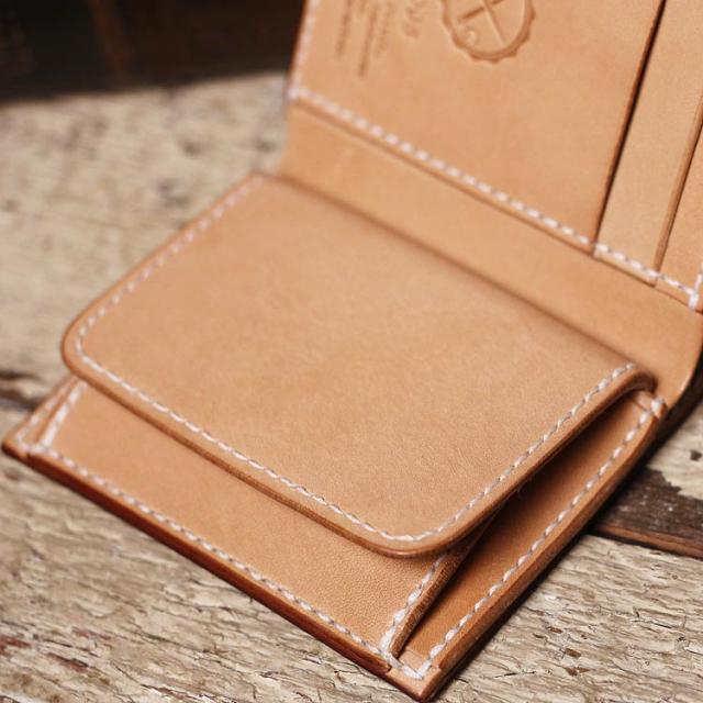小さい財布 三つ折り財布 栃木レザー ヌメ革 ミニ財布 ヌメ革財布