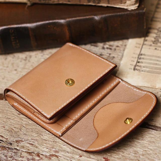 小さい財布 三つ折り財布 栃木レザー ヌメ革 ミニ財布 ヌメ革財布