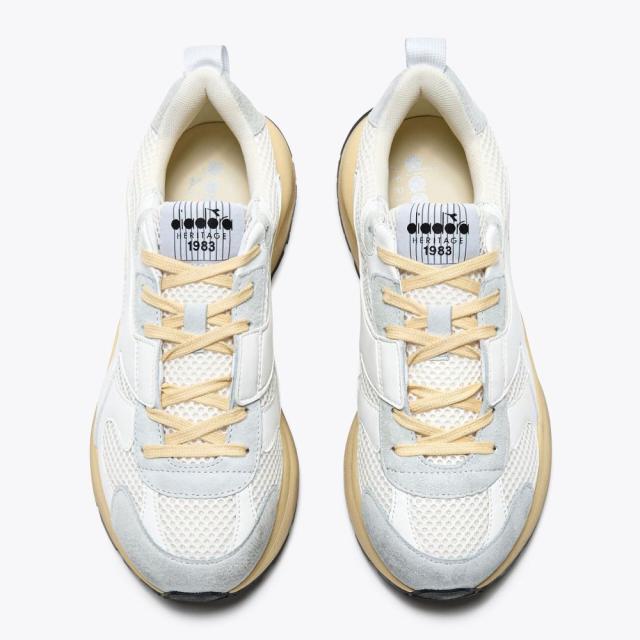 Diadora (ディアドラ) MERCURY ELITE URBAN WN ホワイト レディース スニーカー HERITAGEコレクション_1