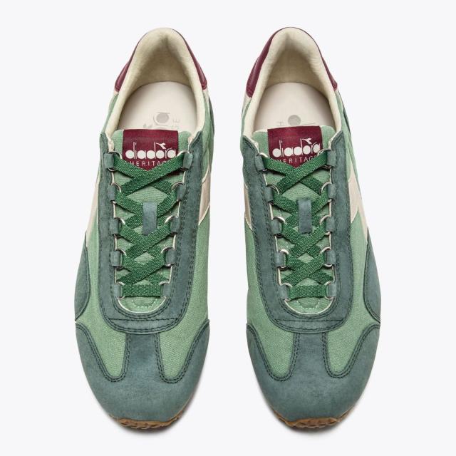 Diadora (ディアドラ) EQUIPE CANVAS SW EVO グリーン ユニセックス スニーカー HERITAGEコレクション_1