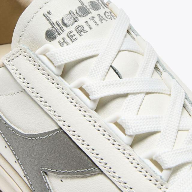 Diadora (ディアドラ) B.ELITE '84 ホワイト シルバー ユニセックス スニーカー HERITAGEコレクション Diadora (ディアドラ) B.ELITE '84 ホワイト シルバー ユニセックス