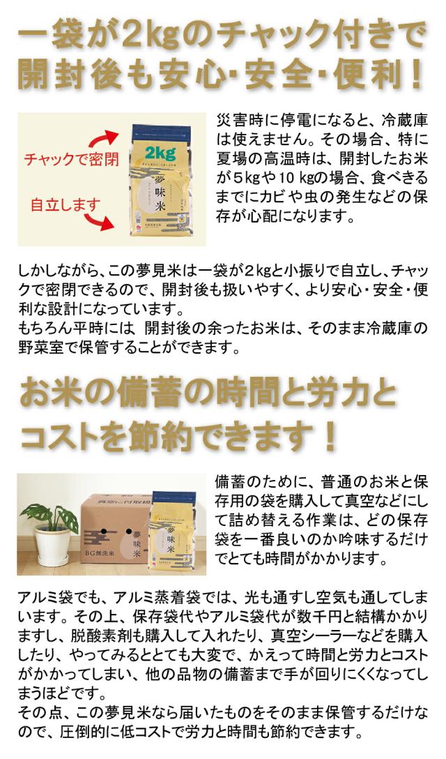 白米 10kg 令和7年産 新米 特別栽培米 予約注文受付 長期備蓄 無洗米 つや姫 夢味米 10kg 2kgx5袋 山形県産 冬眠密着包装 コンパクトサイズ 5年保存 東北食糧_5