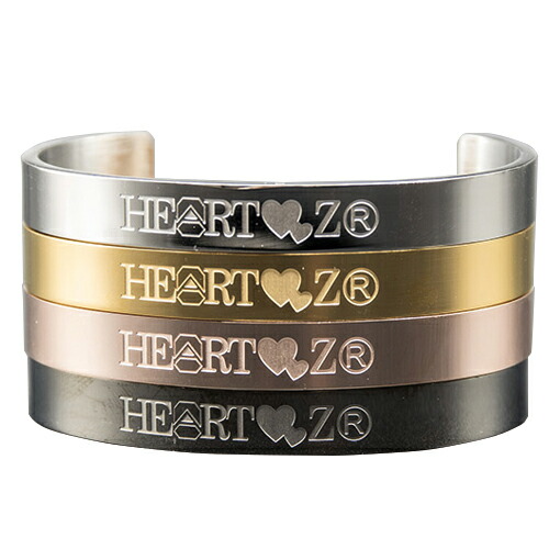 HEARTZ ハーツ メタリックバングル(Metallic bangle)(4色から選択) - 男女兼用のサイズ感、衣服等の引っ掛かりがしにくい形状、シンプルでどなたにも似合うデザイン「ハーツネックレス･ブレスレット」「送料無料」