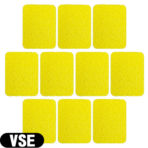 「あす着」「ネコポス」「干渉・吸引・低周波用スポンジ」平型スポンジ(湿性導子用) VSE(S-E) スポンジ (112×84×15mm) x10枚セット - 優れた吸水性と優しい肌触りの、植物性セルローススポンジを使用しています。「送料無料」