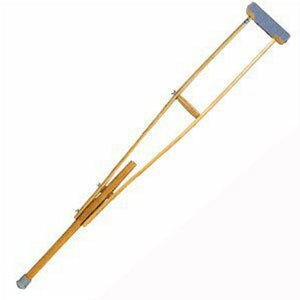 「杖」(非課税商品) YS-32-PK(伸縮式)(SV-145) - 朴材・ニス塗、松葉杖パッキング入り!