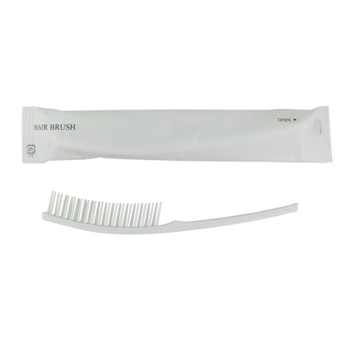 (ホテルアメニティ)(使い捨てヘアブラシ)(個包装タイプ)業務用 ストレートスリムスケルトンブラシ (STRAIGHT SLIM BRUSH) x400個セット (送料無料)(DT)_1